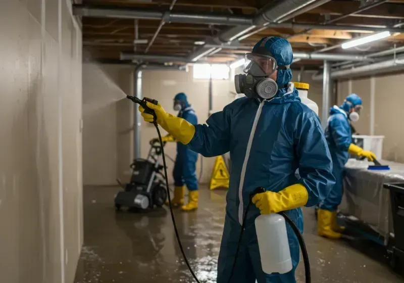 Basement Sanitization and Antimicrobial Treatment process in Oak Grove, OR